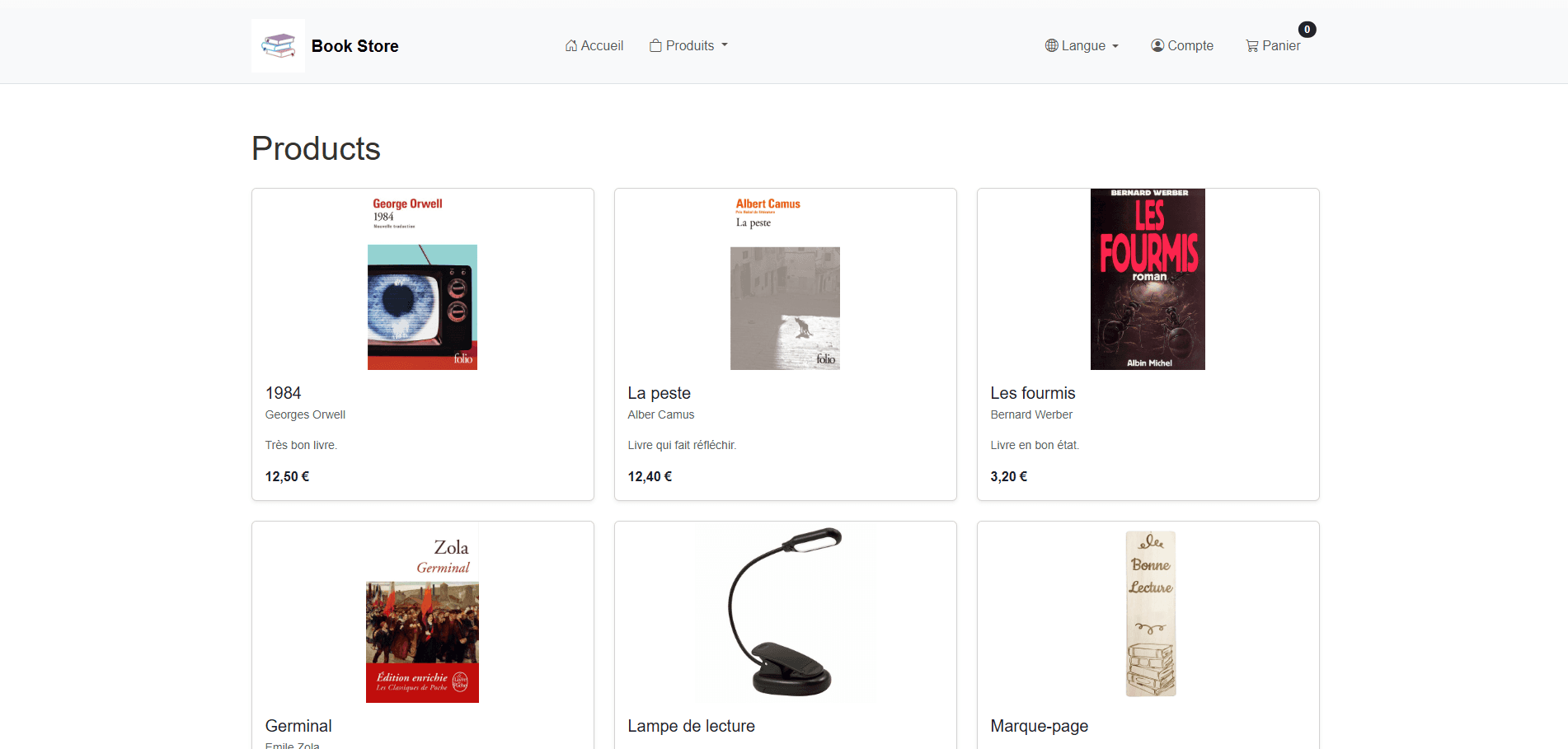 Product catalogue